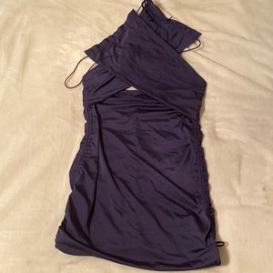 Formal mini dress. Scrunch sides and wrap around top